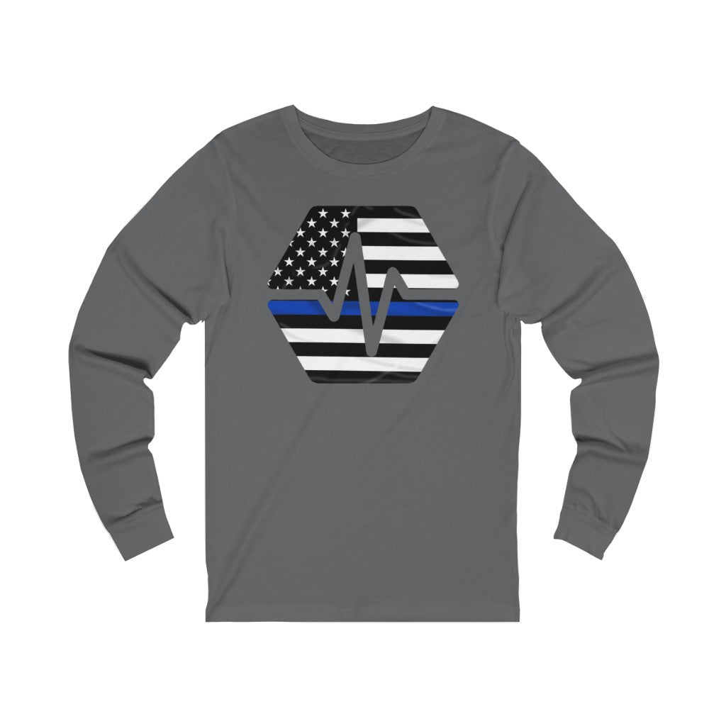 PulseChain Thin Blue Line Unisex Jersey Long Sleeve Tee