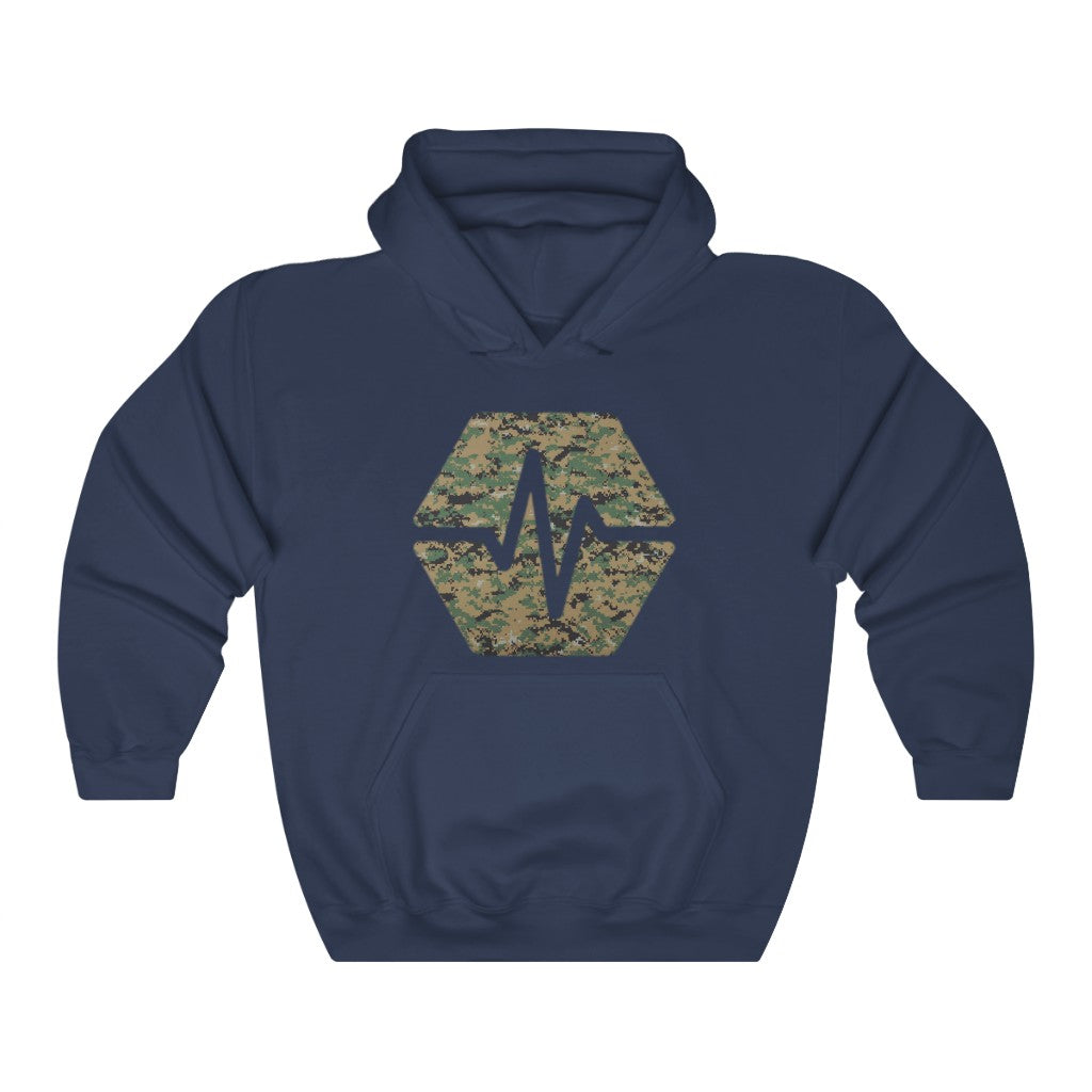 PulseChain Marine Camouflage Unisex Heavy Blend Hooded Sweatshirt