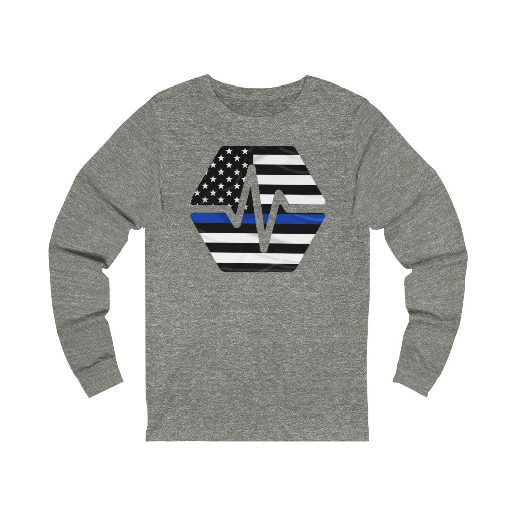 PulseChain Thin Blue Line Unisex Jersey Long Sleeve Tee