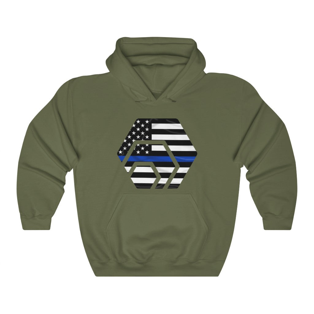 HEX Thin Blue Line Unisex Heavy Blend Hooded Sweatshirt